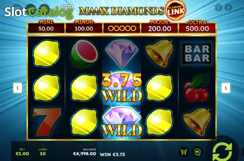 Οθόνη3. Maaax Diamonds Flaming Link Κουλοχέρης