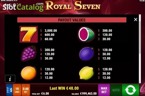 Οθόνη7. Royal Seven Κουλοχέρης