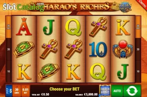 Οθόνη2. Pharao's Riches GDN Κουλοχέρης