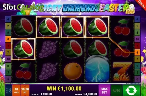 Οθόνη3. Sticky Diamonds Easter Egg Κουλοχέρης