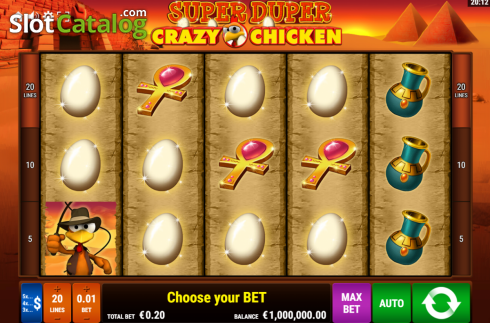 Οθόνη2. Super Duper Crazy Chicken Κουλοχέρης 