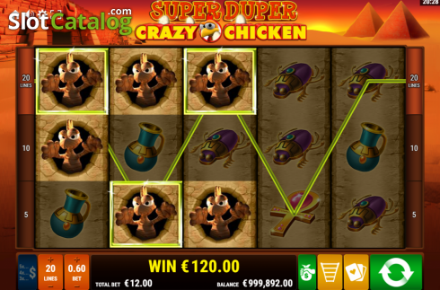 Οθόνη3. Super Duper Crazy Chicken Κουλοχέρης 
