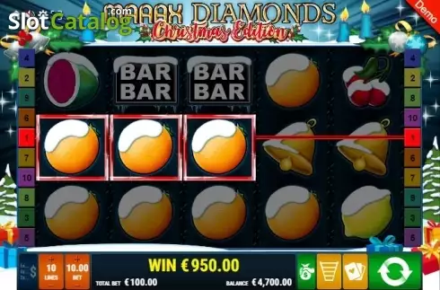 Οθόνη3. Maaax Diamonds Christmas Edition Κουλοχέρης