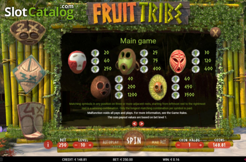 Οθόνη9. Fruit Tribe Κουλοχέρης