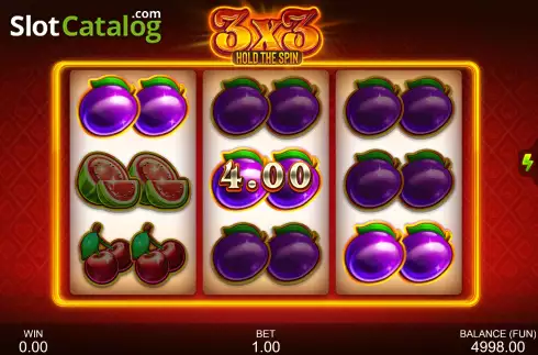 Οθόνη3. 3x3: Hold The Spin Κουλοχέρης