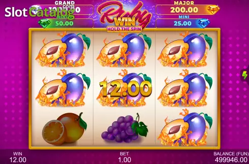 Οθόνη4. Ruby Win: Hold The Spin Κουλοχέρης
