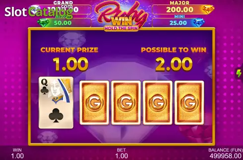 Οθόνη5. Ruby Win: Hold The Spin Κουλοχέρης
