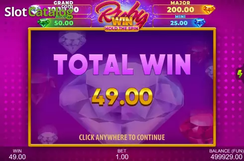 Οθόνη9. Ruby Win: Hold The Spin Κουλοχέρης