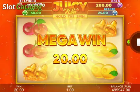 Οθόνη5. Juicy Win: Hold The Spin Κουλοχέρης 