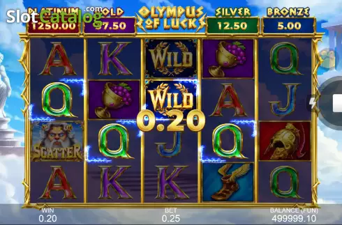 Οθόνη4. Olympus of Luck: Hold the Spin Κουλοχέρης