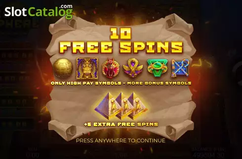 Οθόνη7. Egypt Sphere: Hold The Spin Κουλοχέρης