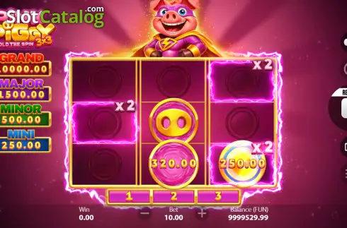 Οθόνη3. 3x3 Pink Piggy: Hold the Spin Κουλοχέρης 