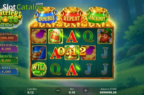 Οθόνη3. 3 Patrick's Pots: Hold the Spin Κουλοχέρης