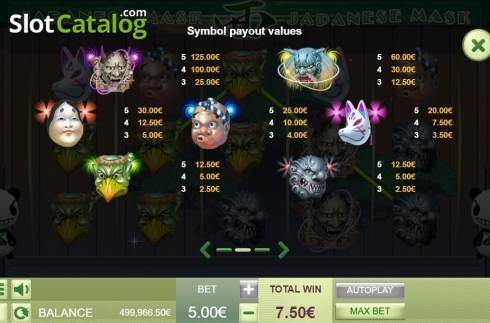 Οθόνη8. Japanese Mask (Gamatron) Κουλοχέρης 