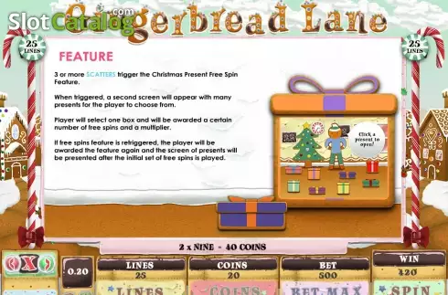 Πίνακας πληρωμών 5. Gingerbread Lane Κουλοχέρης 