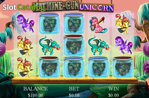 Ροδέλες. Machine Gun Unicorn Κουλοχέρης