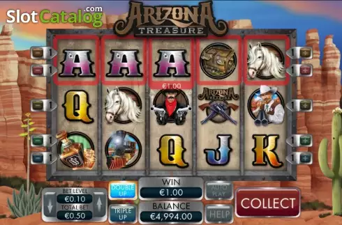 Κερδίστε παρουσίαση. Arizona Treasure Κουλοχέρης
