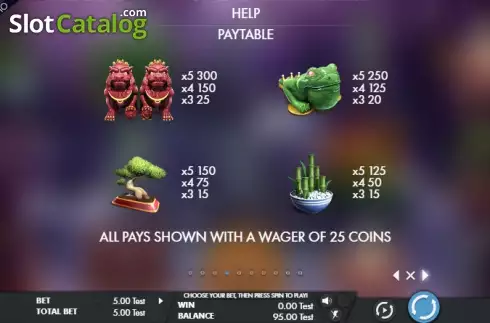 Πίνακας πληρωμών 4. Fortune turtle Κουλοχέρης
