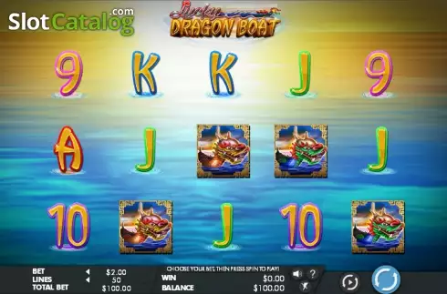 Οθόνη 1. Lucky Dragon Boat Κουλοχέρης