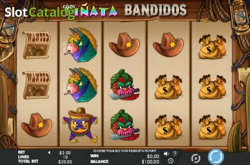 Οθόνη 1. Piñata Bandidos Κουλοχέρης
