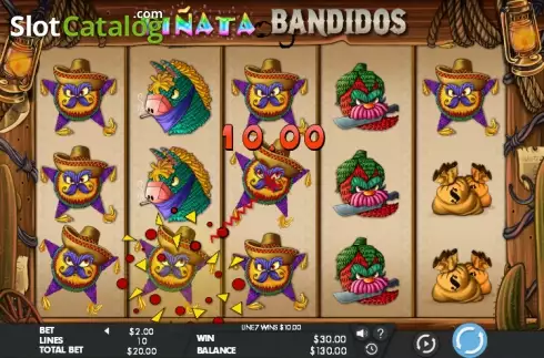 Οθόνη 6. Piñata Bandidos Κουλοχέρης