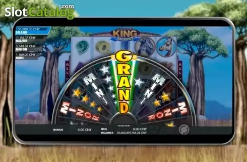 Οθόνη5. Savanna King - Jackpot Κουλοχέρης