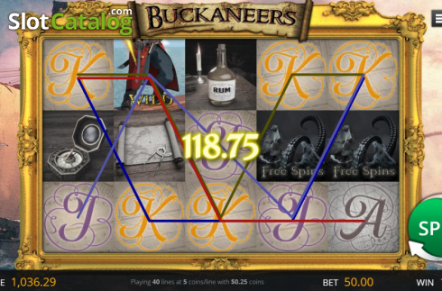 Οθόνη5. Buckaneers Κουλοχέρης