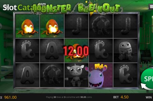 Οθόνη4. Monster Breakout Κουλοχέρης