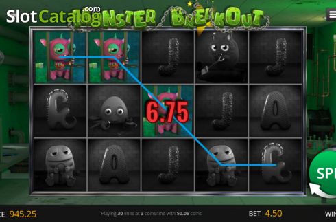 Οθόνη5. Monster Breakout Κουλοχέρης