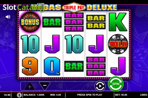 Οθόνη2. Vegas Triple Pay Deluxe Κουλοχέρης