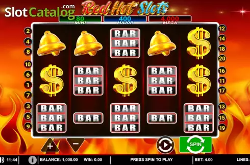 Οθόνη2. Red Hot Slots Κουλοχέρης