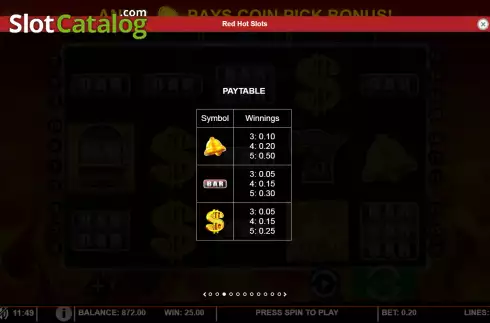 Οθόνη7. Red Hot Slots Κουλοχέρης