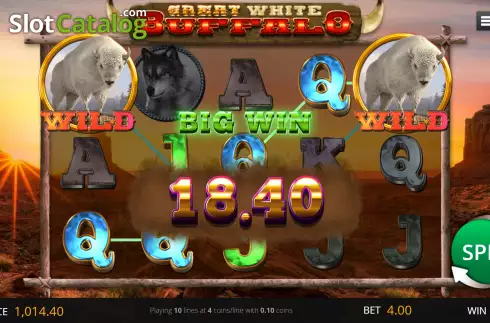 Οθόνη3. Great White Buffalo Κουλοχέρης