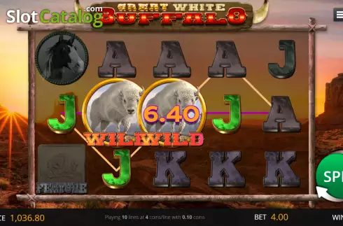 Οθόνη6. Great White Buffalo Κουλοχέρης