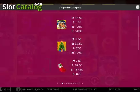 Οθόνη9. Jingle Bell Jackpots Κουλοχέρης