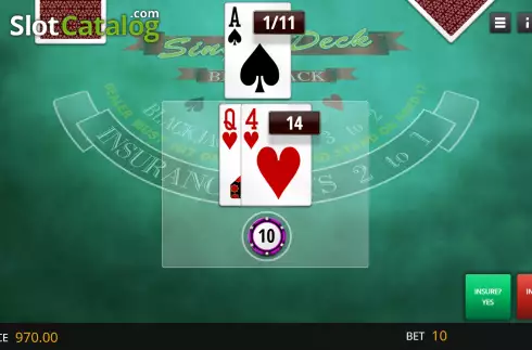 Οθόνη5. Single Deck Blackjack (Genii) Κουλοχέρης