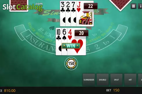 Οθόνη6. Single Deck Blackjack (Genii) Κουλοχέρης