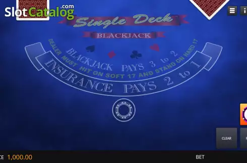 Οθόνη2. Single Deck Blackjack Elite Edition Κουλοχέρης 