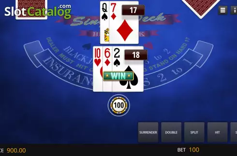 Οθόνη4. Single Deck Blackjack Elite Edition Κουλοχέρης 