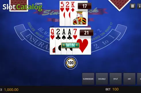 Οθόνη5. Single Deck Blackjack Elite Edition Κουλοχέρης 