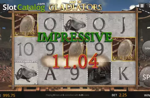Οθόνη4. Age of Gladiators Κουλοχέρης