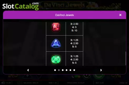 Οθόνη8. Da Vinci Jewels Κουλοχέρης