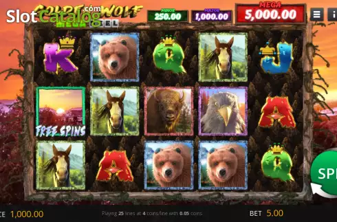 Οθόνη2. Golden Wolf Mega Reel Κουλοχέρης