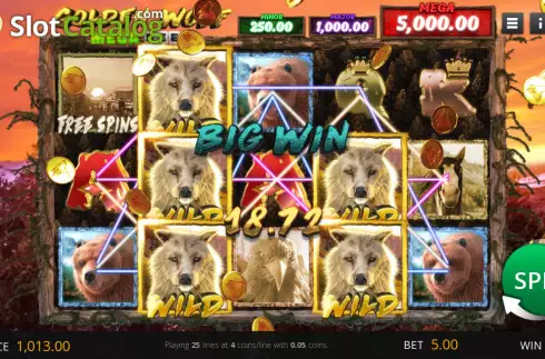 Οθόνη3. Golden Wolf Mega Reel Κουλοχέρης