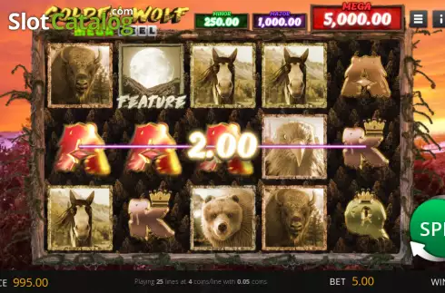 Οθόνη4. Golden Wolf Mega Reel Κουλοχέρης