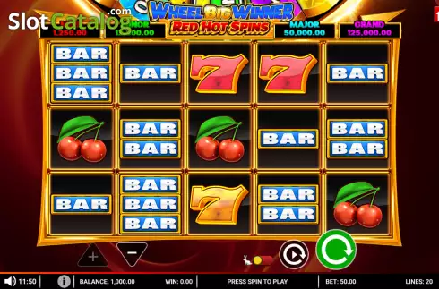 Οθόνη2. Wheel Big Winner Red Hot Spins Κουλοχέρης
