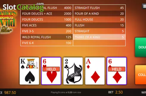 Οθόνη3. Bonus Deuces Wild (Genii) Κουλοχέρης