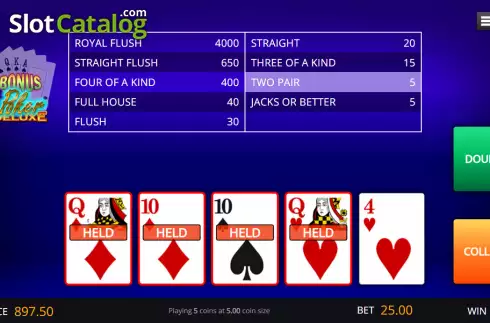 Οθόνη3. Bonus Poker Deluxe (Genii) Κουλοχέρης