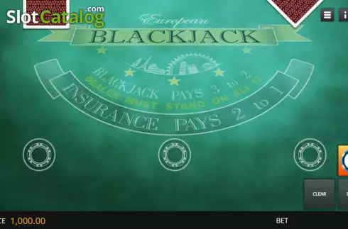 Οθόνη2. European Blackjack (Genii) Κουλοχέρης