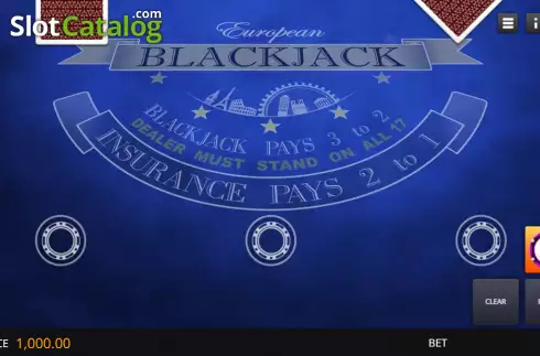 Οθόνη2. European Blackjack Elite Edition Κουλοχέρης